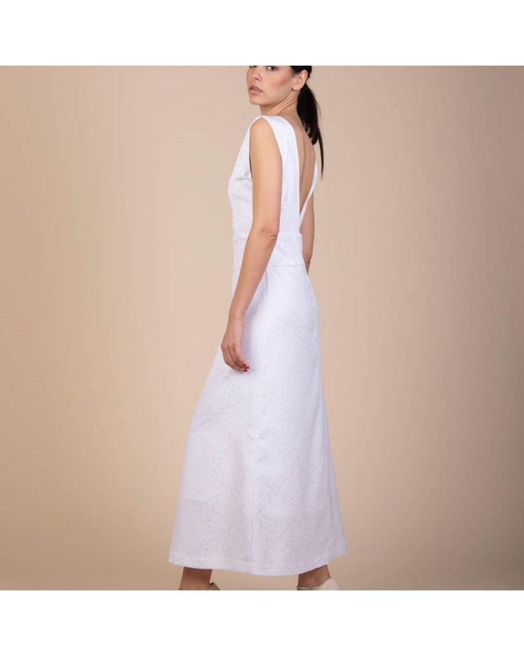 NUMBAT White Caroline Floral Jacquard Maxi Dress