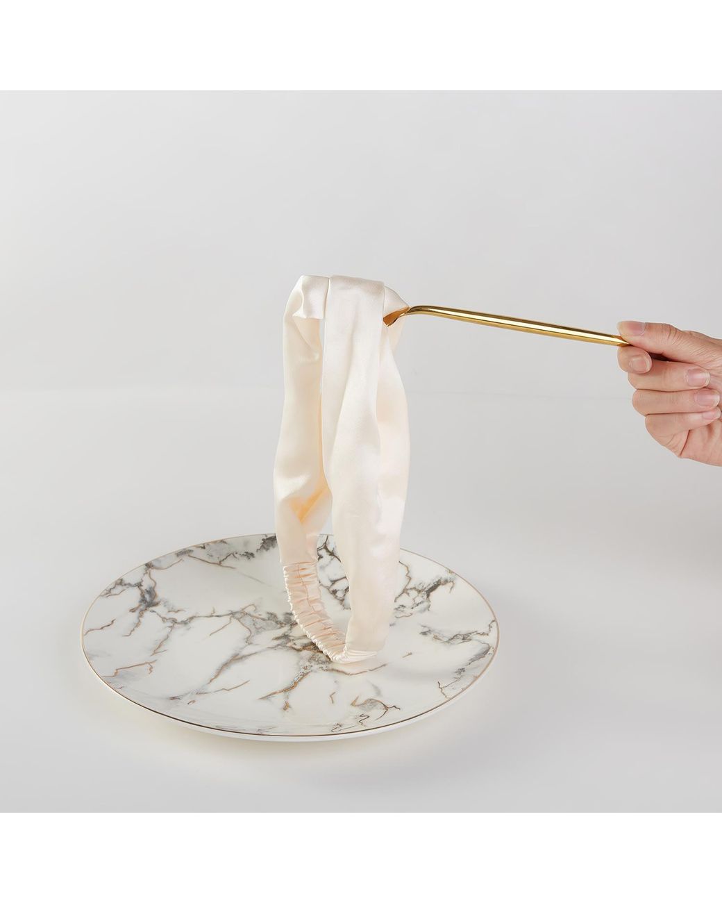 Soft Strokes Silk White Neutrals Pure Mulberry Silk Turban Style Headband