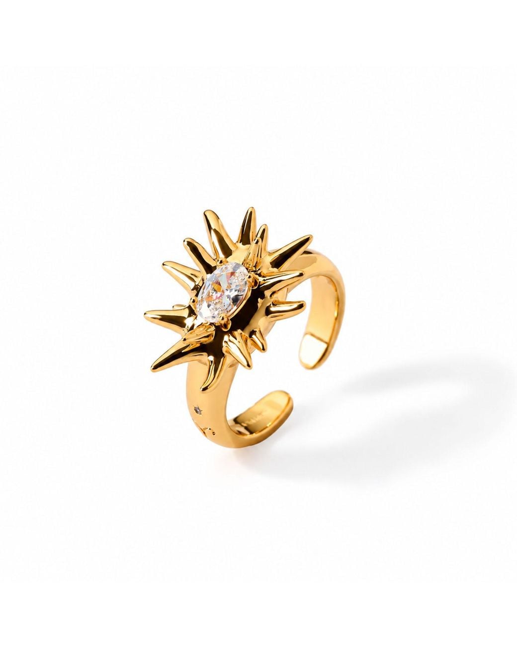 Qibai Metallic Aries Zodiac Ring –