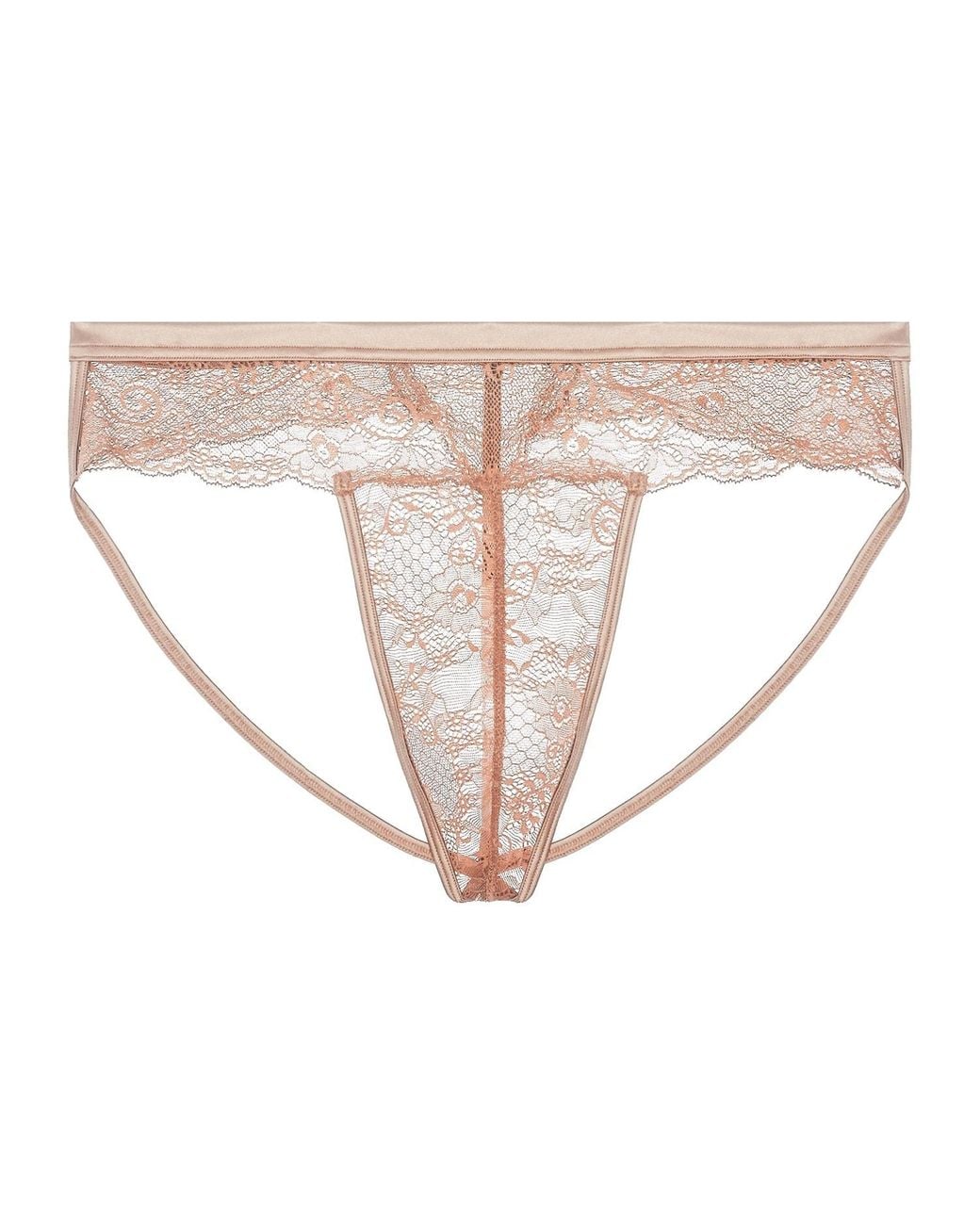 Journelle White Neutrals Sapna Jock Strap Thong Praline for men