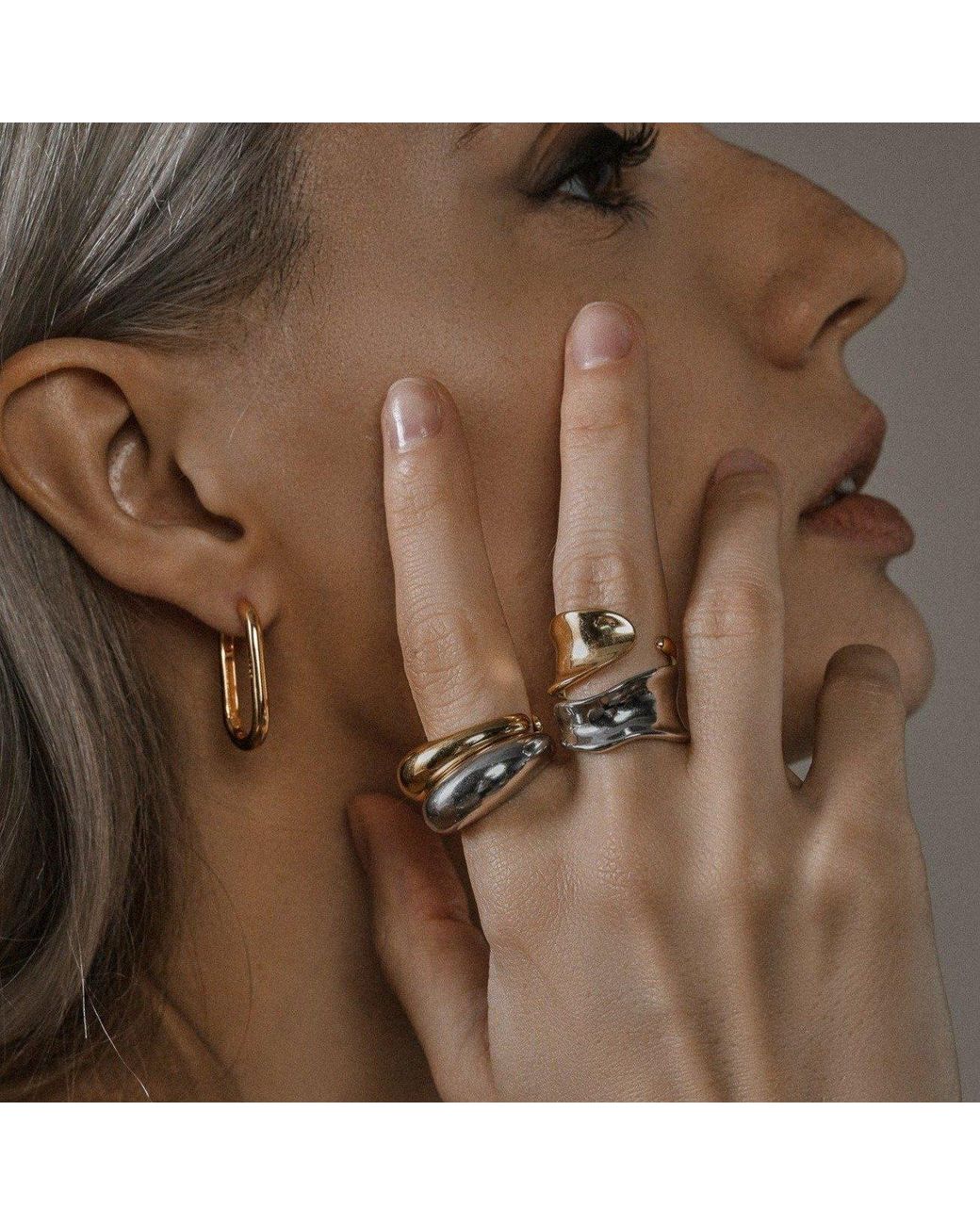 Lait & Lune Metallic Agave Ring