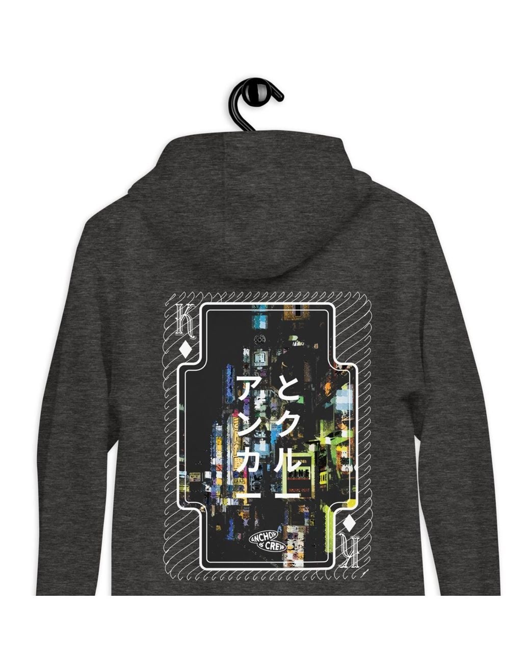 Anchor and Crew Gray Heather Two Japan Gurafiku Cotton Blend Hoodie