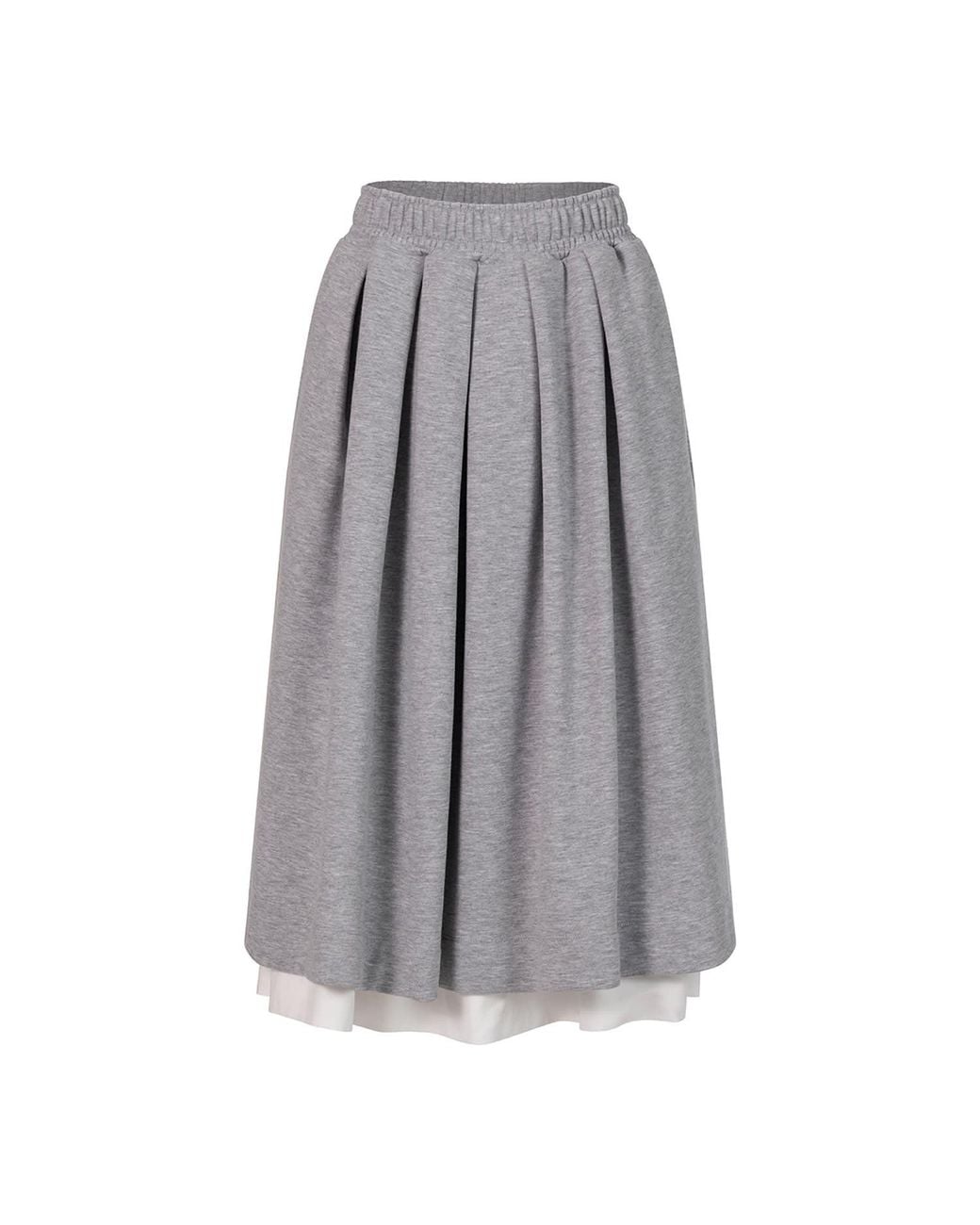 Clothes by Locker Room Gray Pleated Midi Skirt