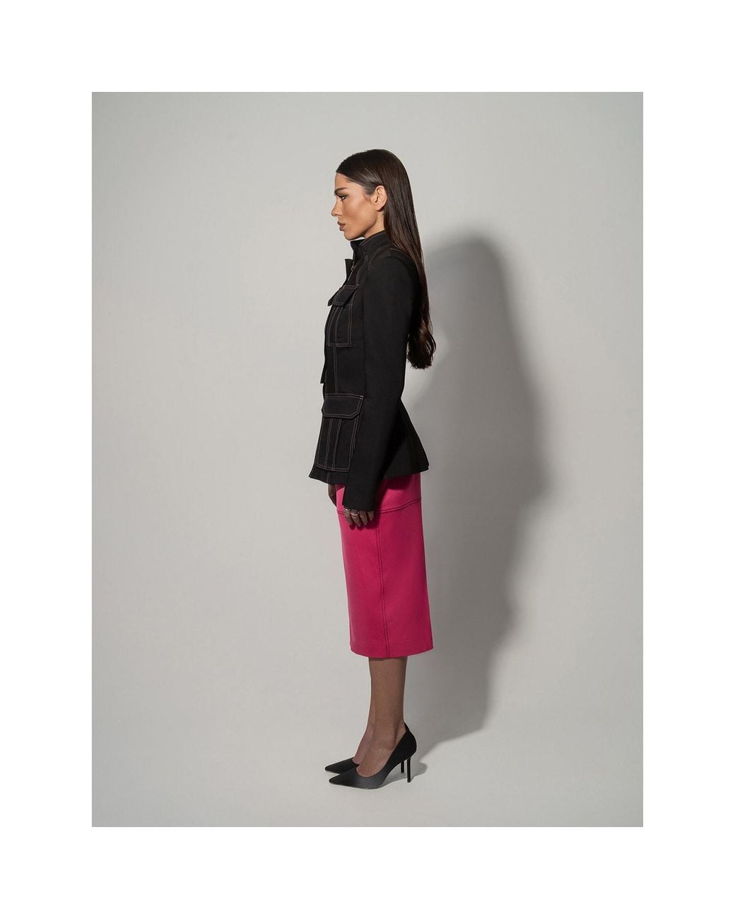 Tia Dorraine Red Details Matter Blazer & Skirt Set
