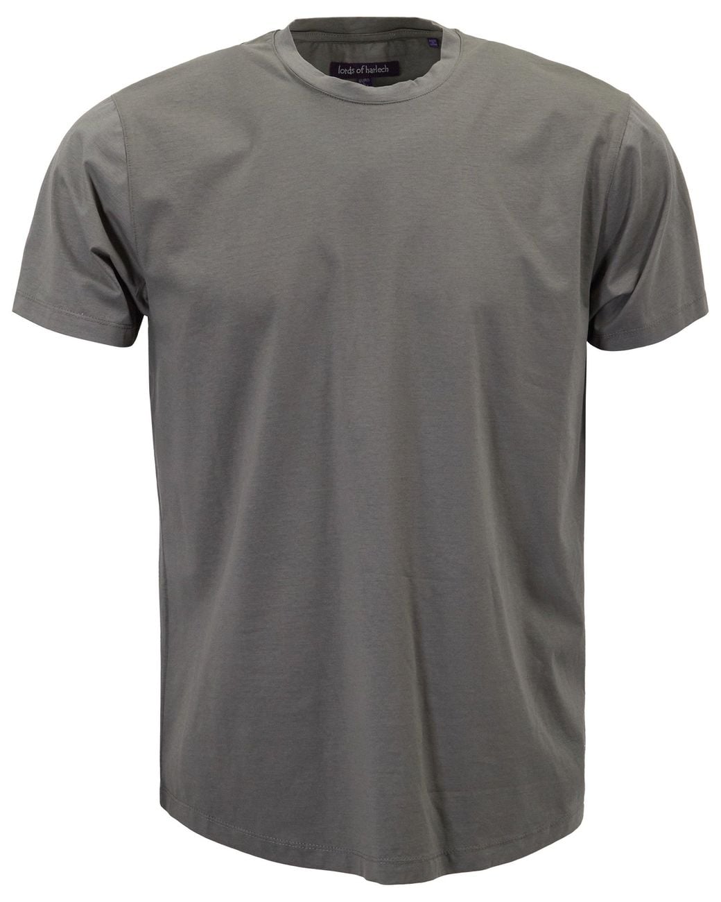 Lords of Harlech Gray Timothy Sage Stretch Cotton Crew-Neck Tee for men