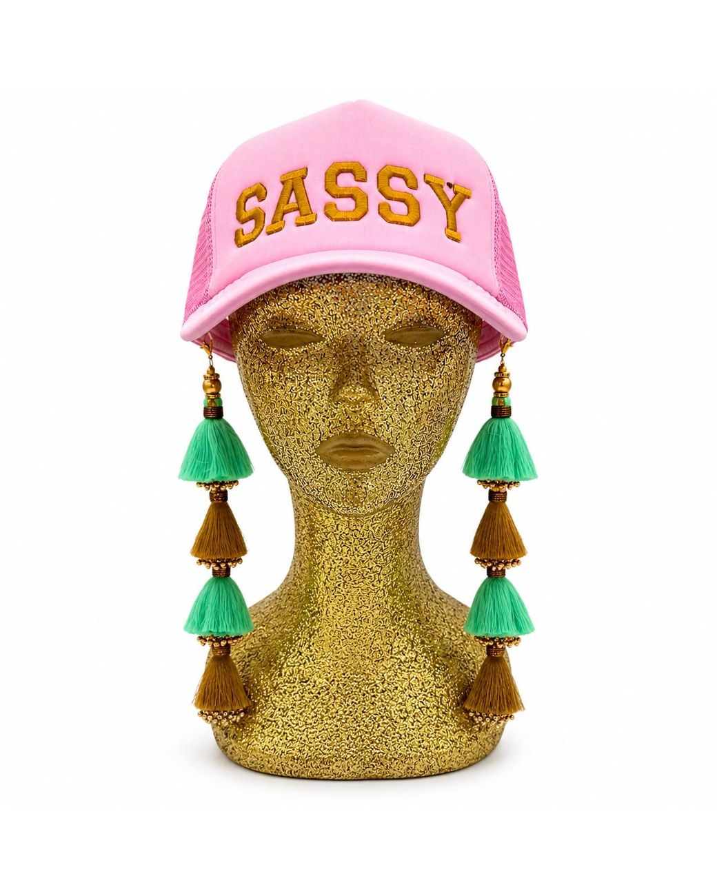 Julia Clancey Pink Sassy Tassel Dorado Trucker Cap