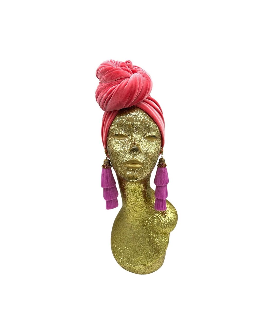 Julia Clancey Red Flamingo Lilac Swinglette Turban