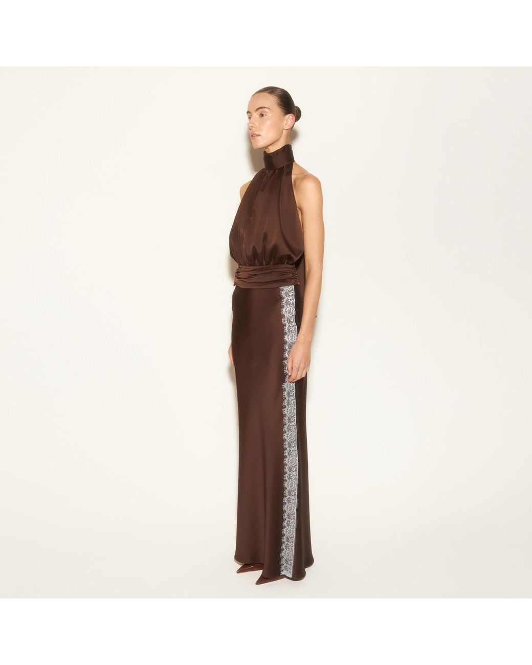 Herfetch Brown Espresso Lace Top