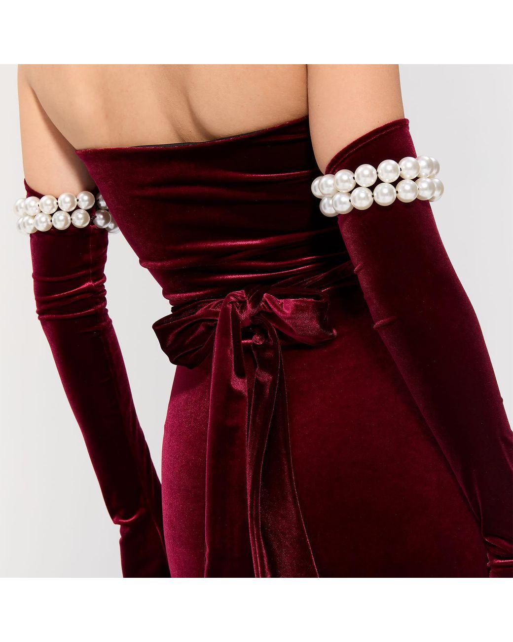 Nur Karaata Red Eternal Pearl Dress