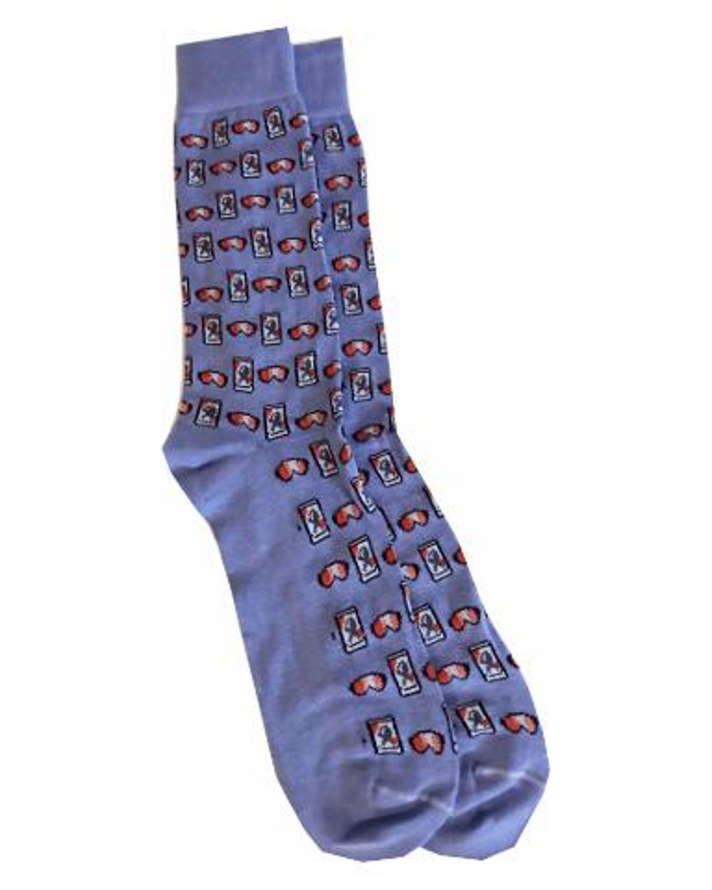 Lazyjack Press Blue Beer Goggles Socks for men
