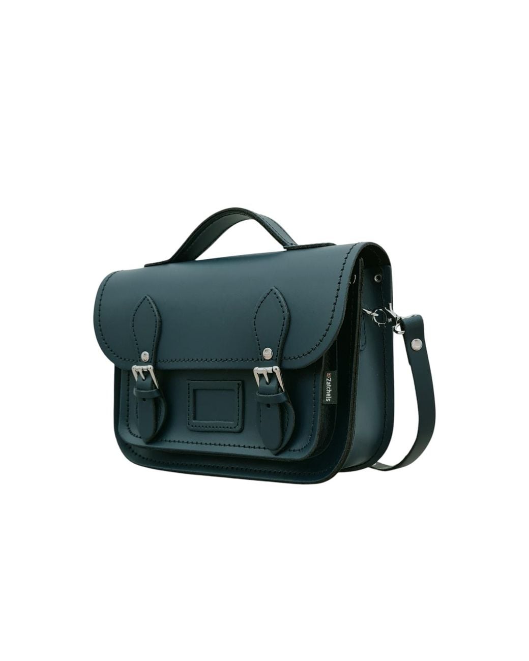 Zatchels Green Leather Midi Satchel
