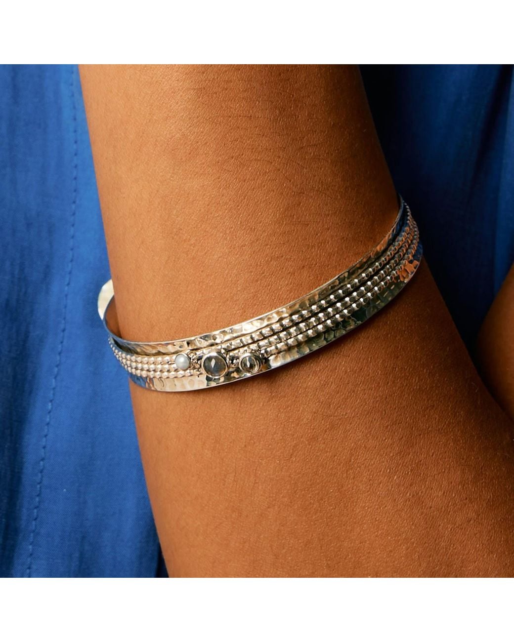 Charlotte's Web Jewellery Metallic Ethereal Galaxy Silver Spinning Bangle