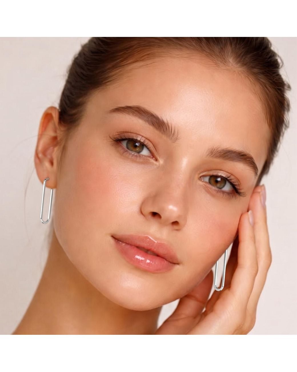 With Love Darling White Mia Long Link Earrings