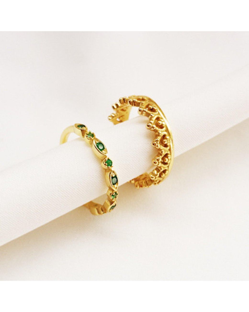 Elk & Bloom Metallic Dainty Crown Ring