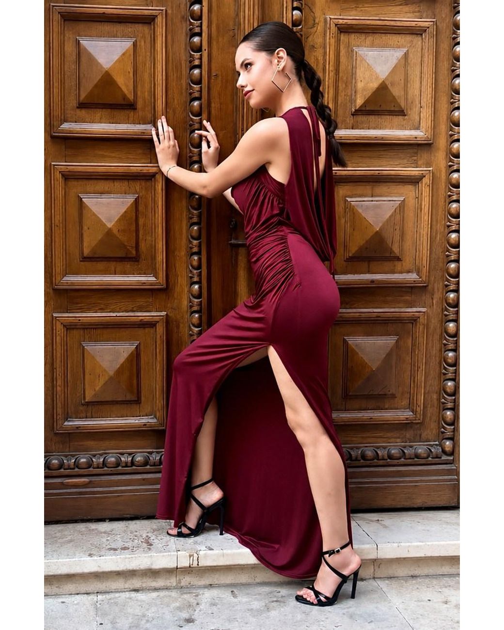 Monice London Red Amari Burgundy