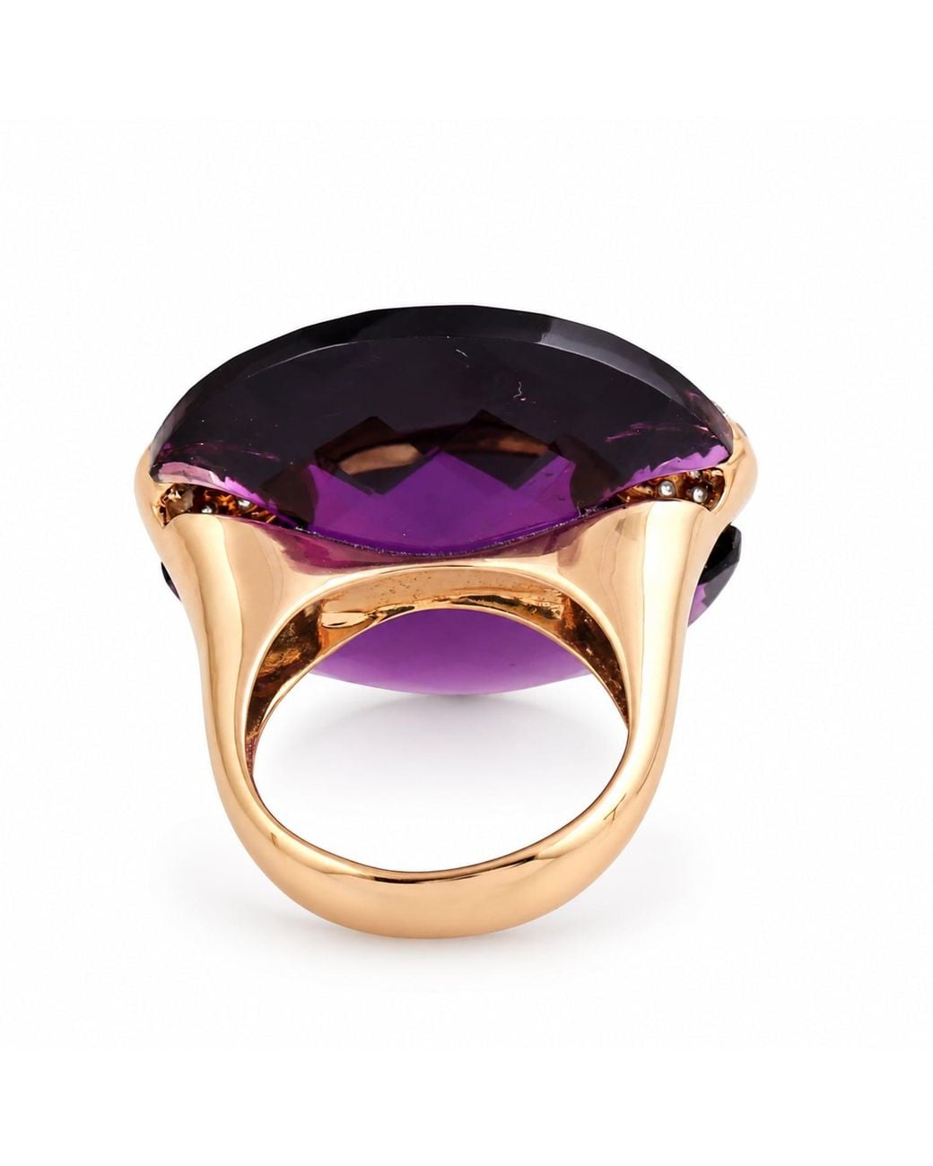 Artisan Purple 18K Amethyst & Diamond Statement Ring