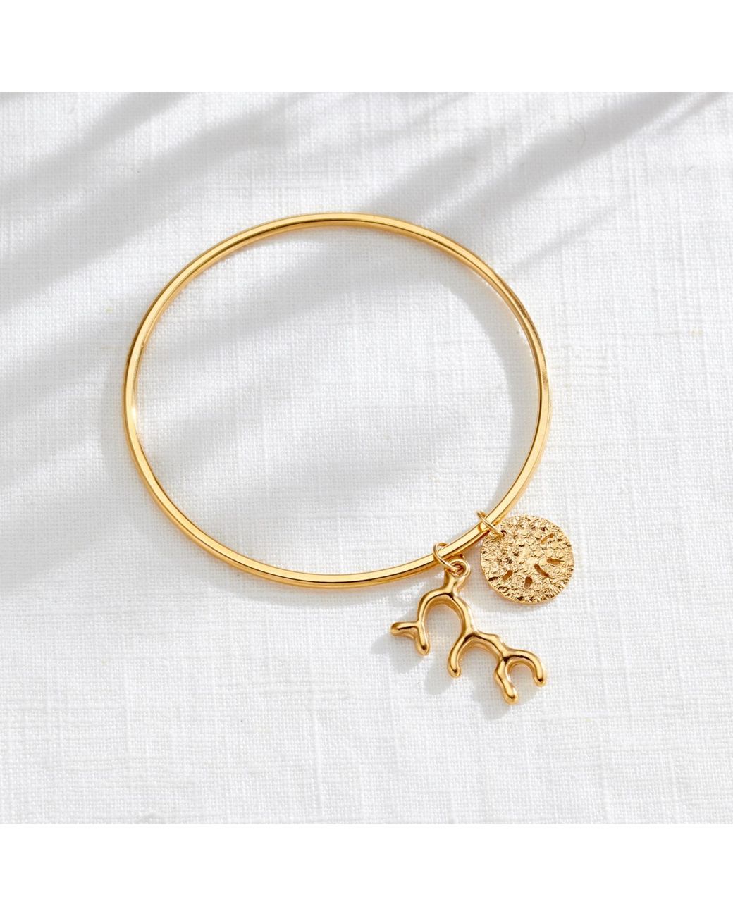 Posh Totty Designs Metallic Seashell Charm Bangle