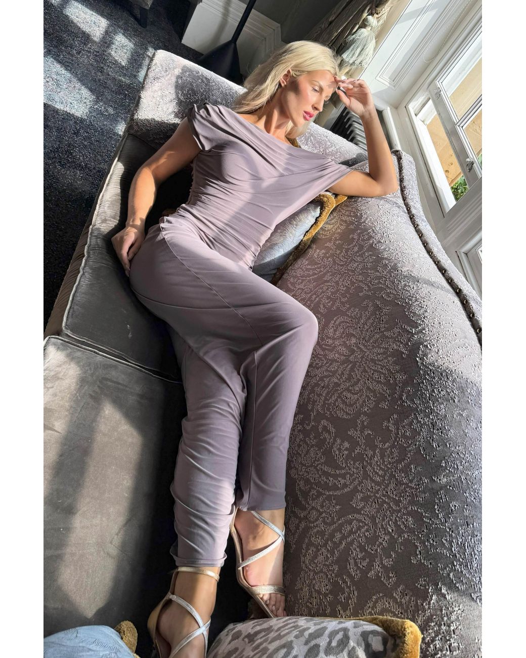 Atom Label Gray Carbon Jumpsuit