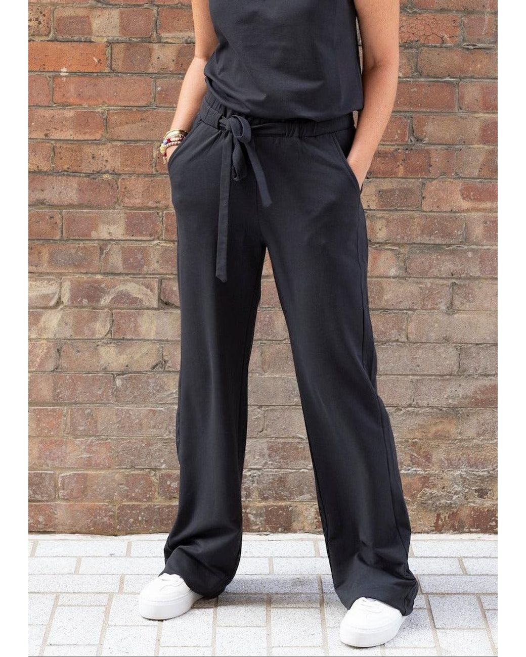 Weartwo London Blue Goddess Wide Leg Trousers, Charcoal