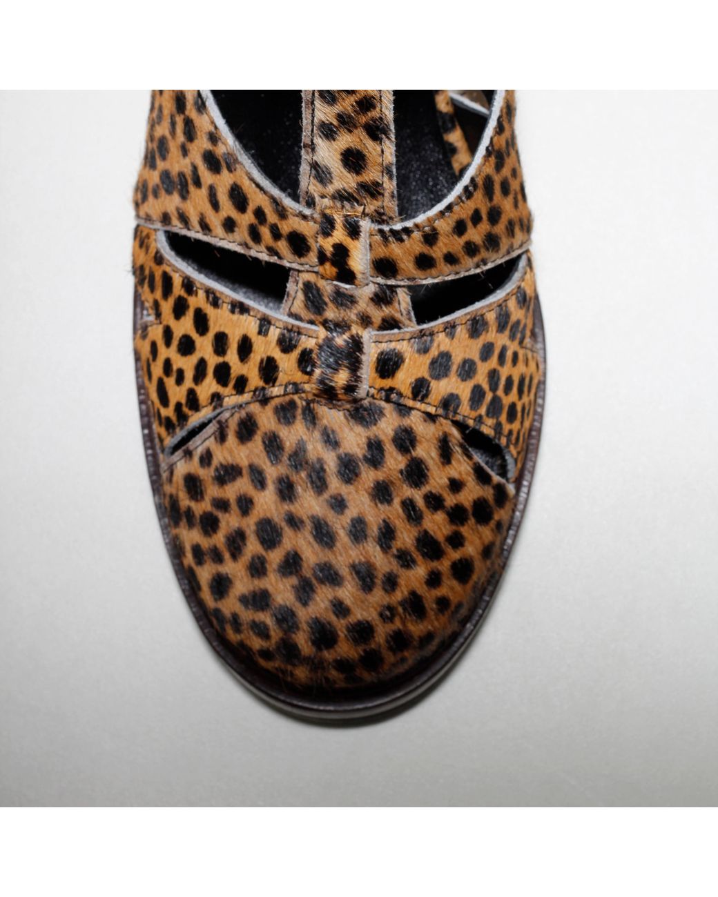 Mafalda Brown Maite Animal Print Heeled Sandals