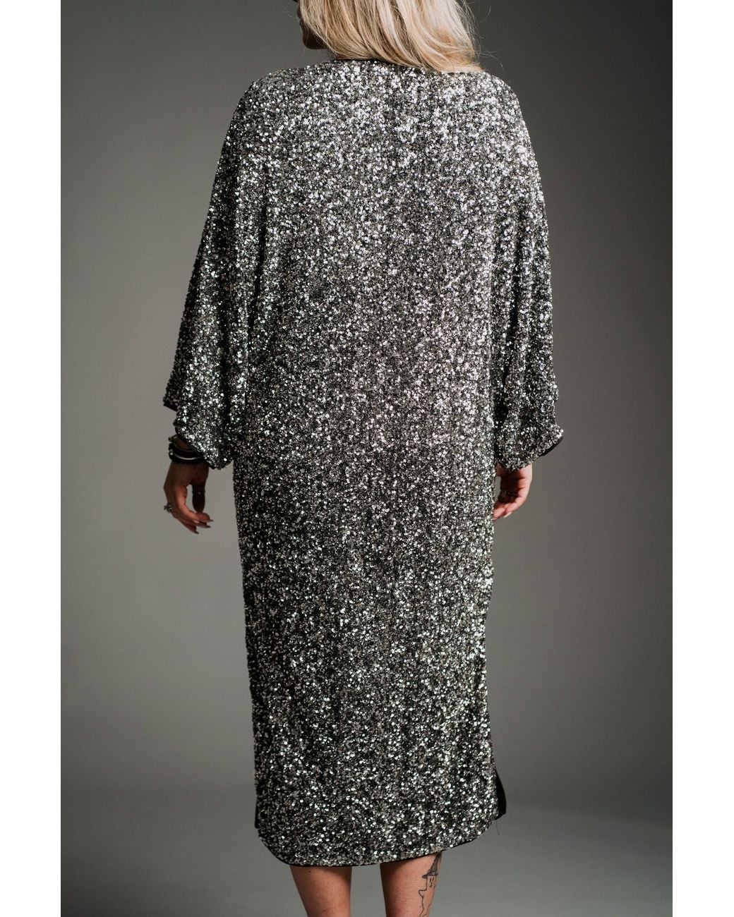 Little Lies Gray Lady Stardust Sequin Dress