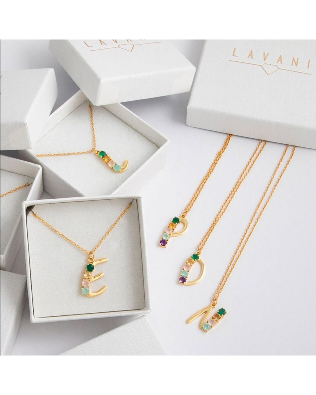 Lavani Jewels Multicolored Initial W Necklace