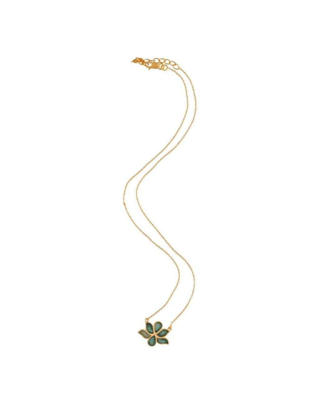 Opium Jewels Metallic Water Lotus Necklace