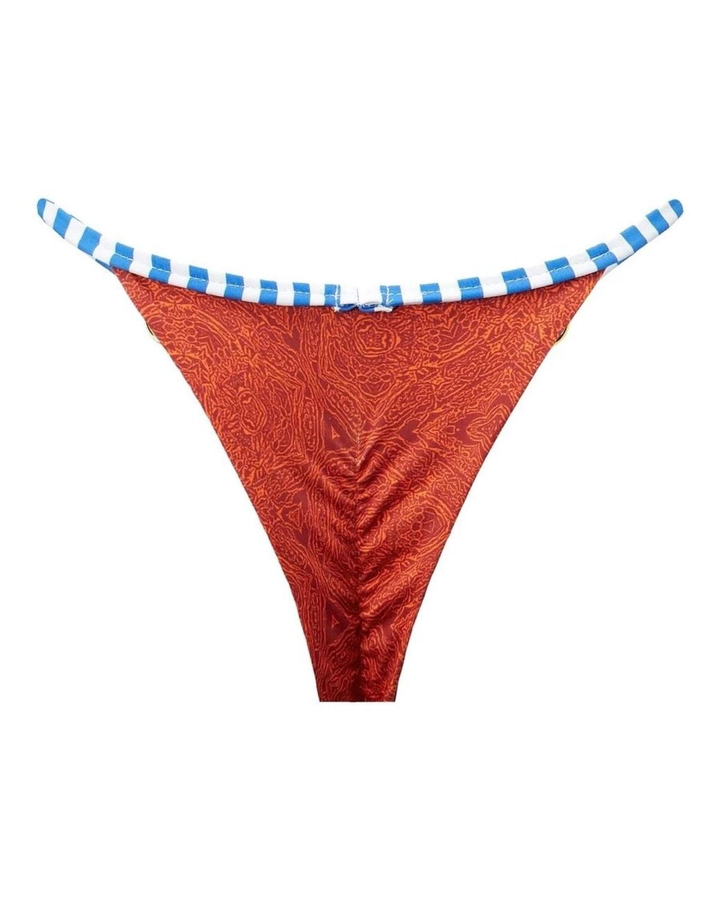Akosha Swimwear Blue Cinco Bottom Terracotta