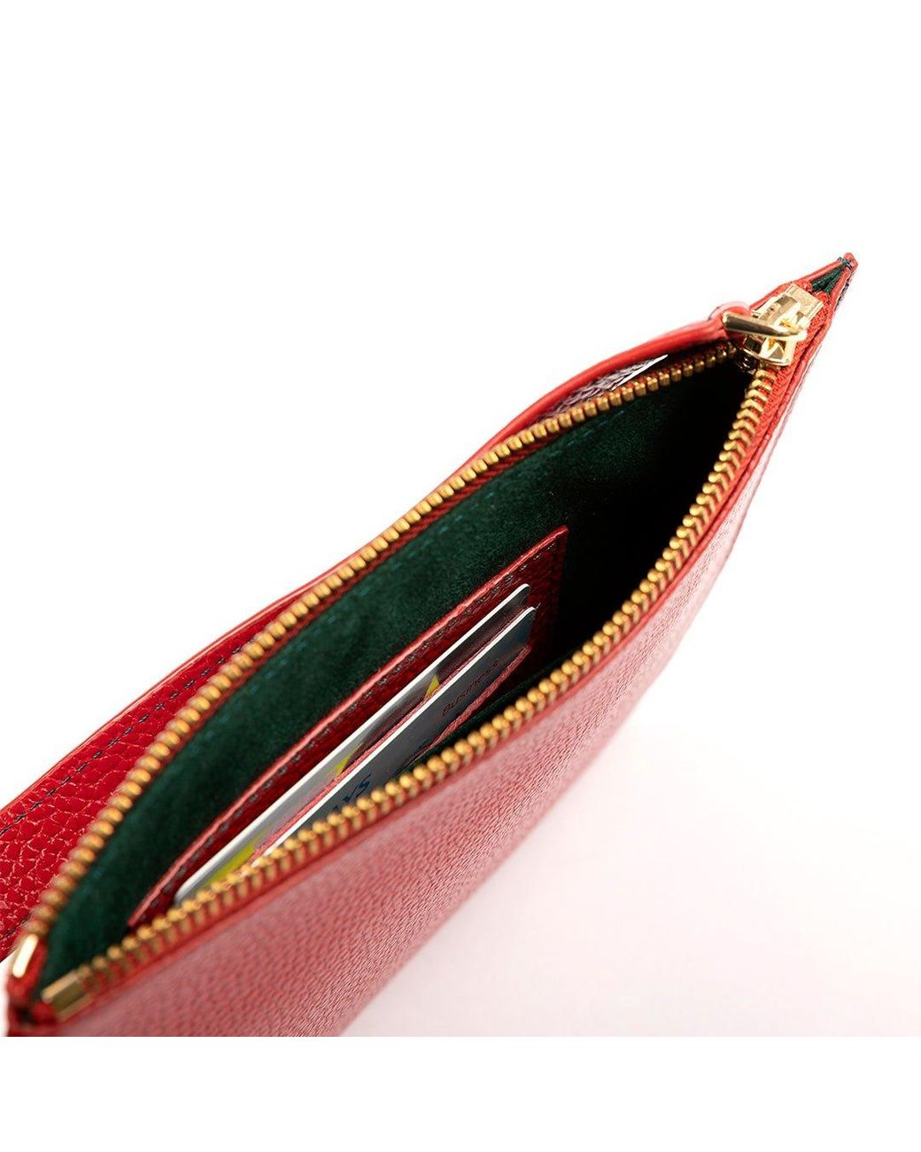 SJW BAGS LONDON Red Marissa Leather Clutch/ Wristlet
