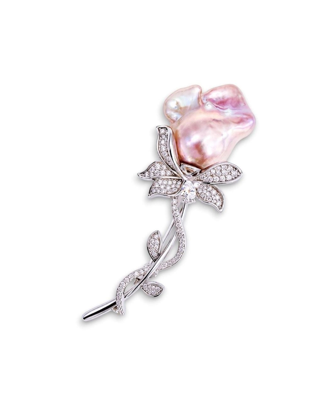 Ninemoo Metallic Rosebud Bloom Brooch