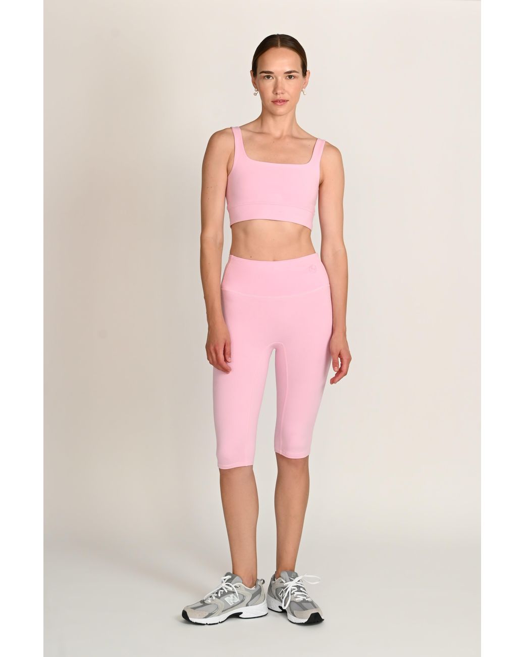 The Koozy Pink Daru High Waist Cropped Leggings