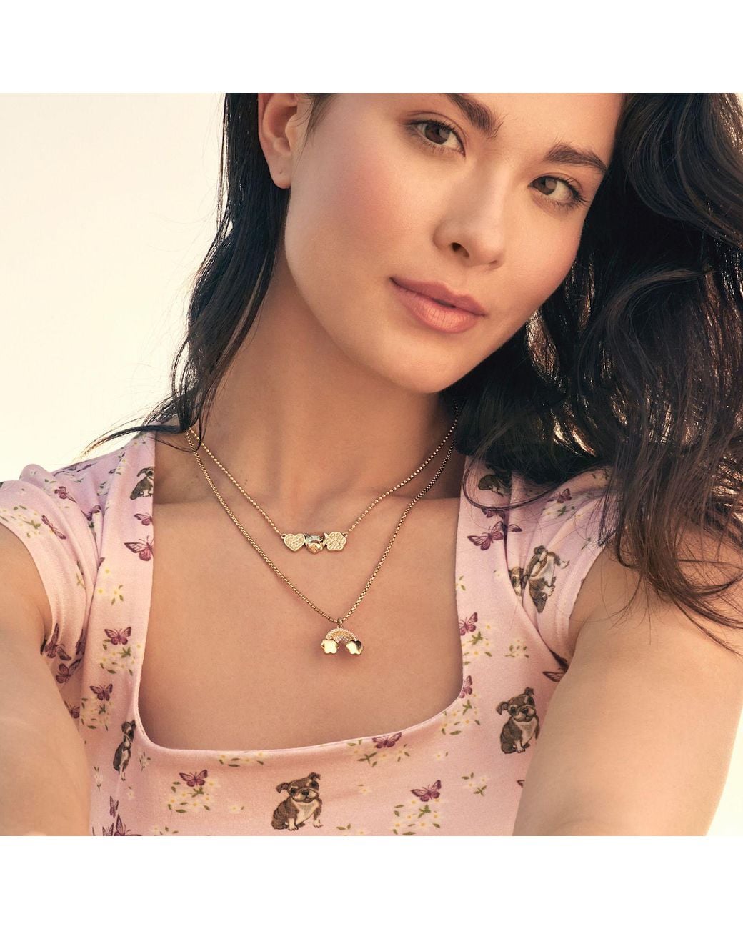 Cloud Haven Metallic Dainty Pit Bull Heart Necklace