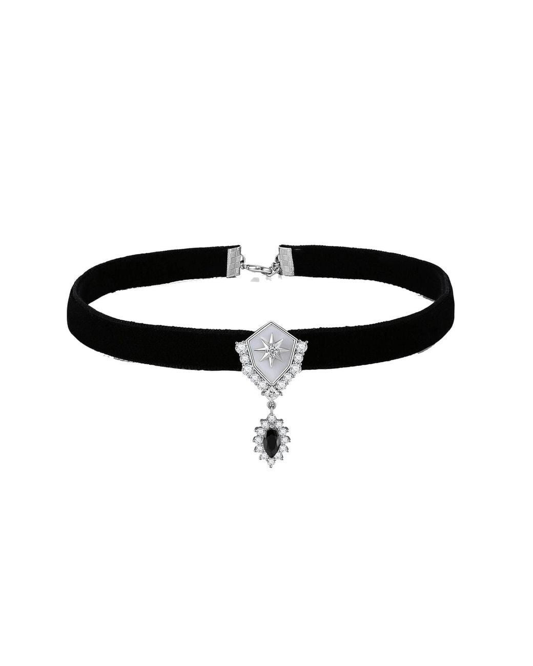 Retro Chic Black Galaxy Guardian Necklace