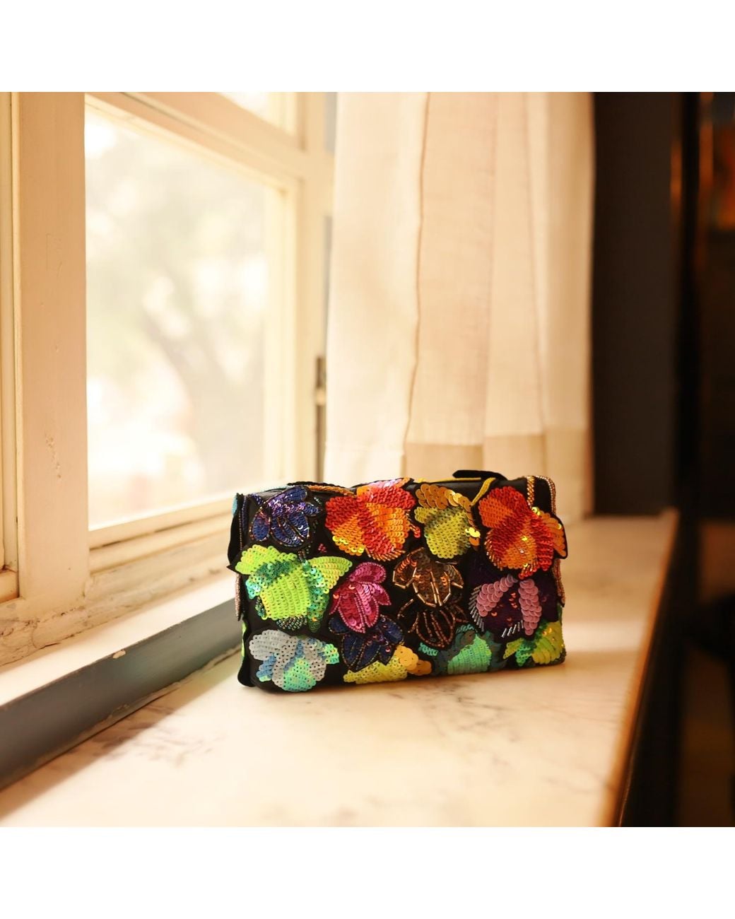 Simitri Black Neon Aurelia Clutch