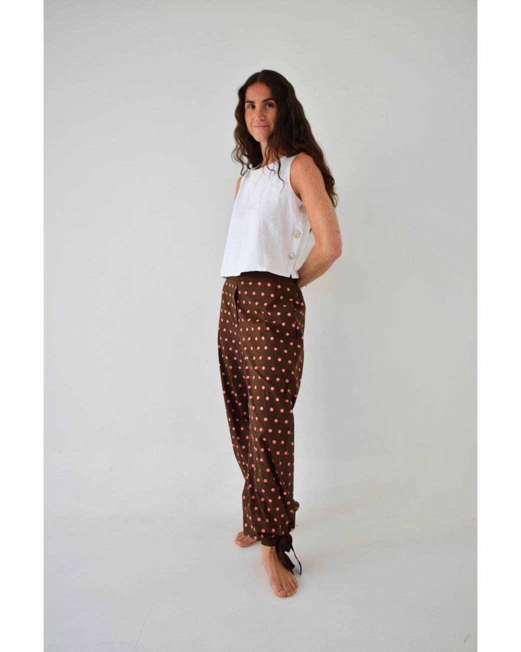 Mind Traveler Brown Lia And Polka Dot Trousers