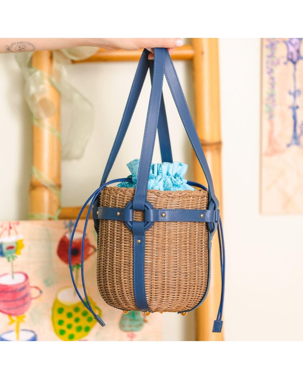 L’orangerie D’isabella Blue Berry Picking Bag