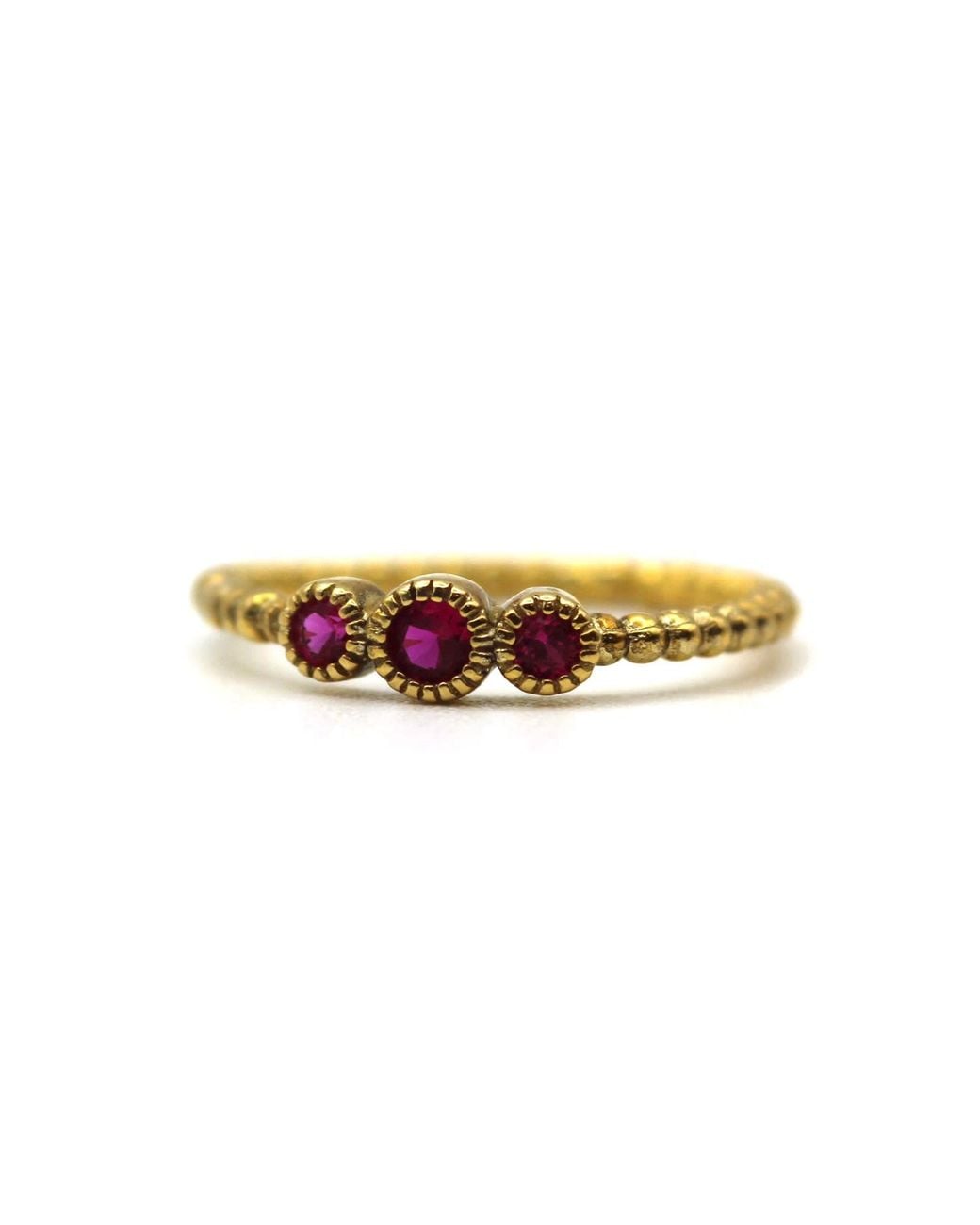 VicStoneNYC Fine Jewelry Yellow Antique Style Ruby Ring