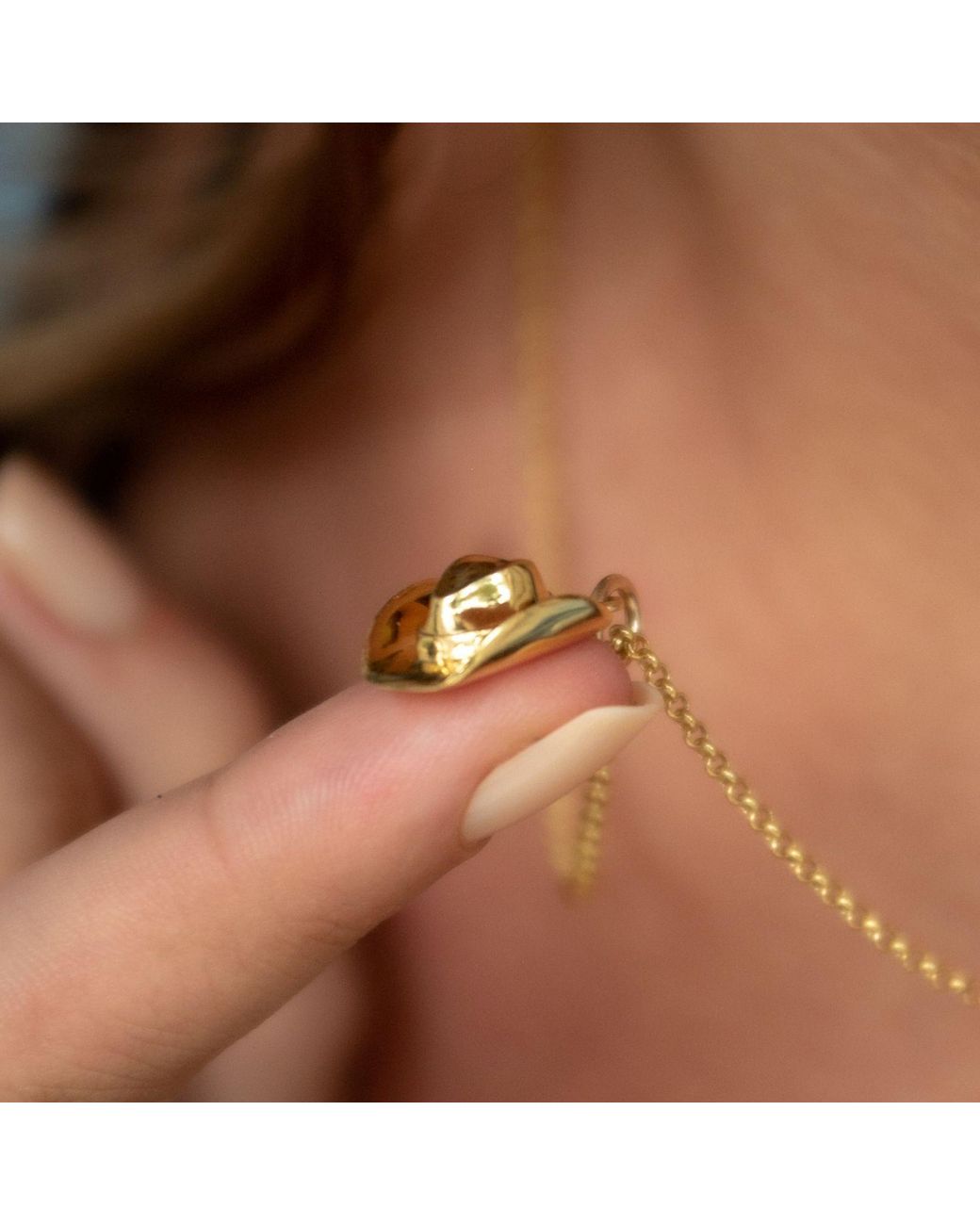 Scream Pretty Metallic Cowboy Hat Charm Necklace