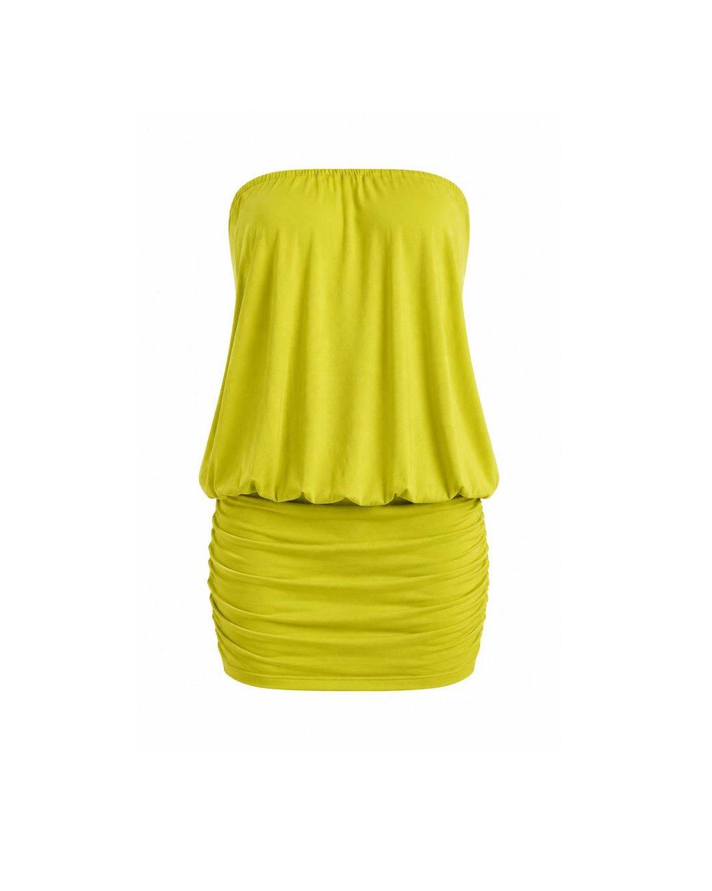Maison De Gala Yellow Luna Lime Mini Dress
