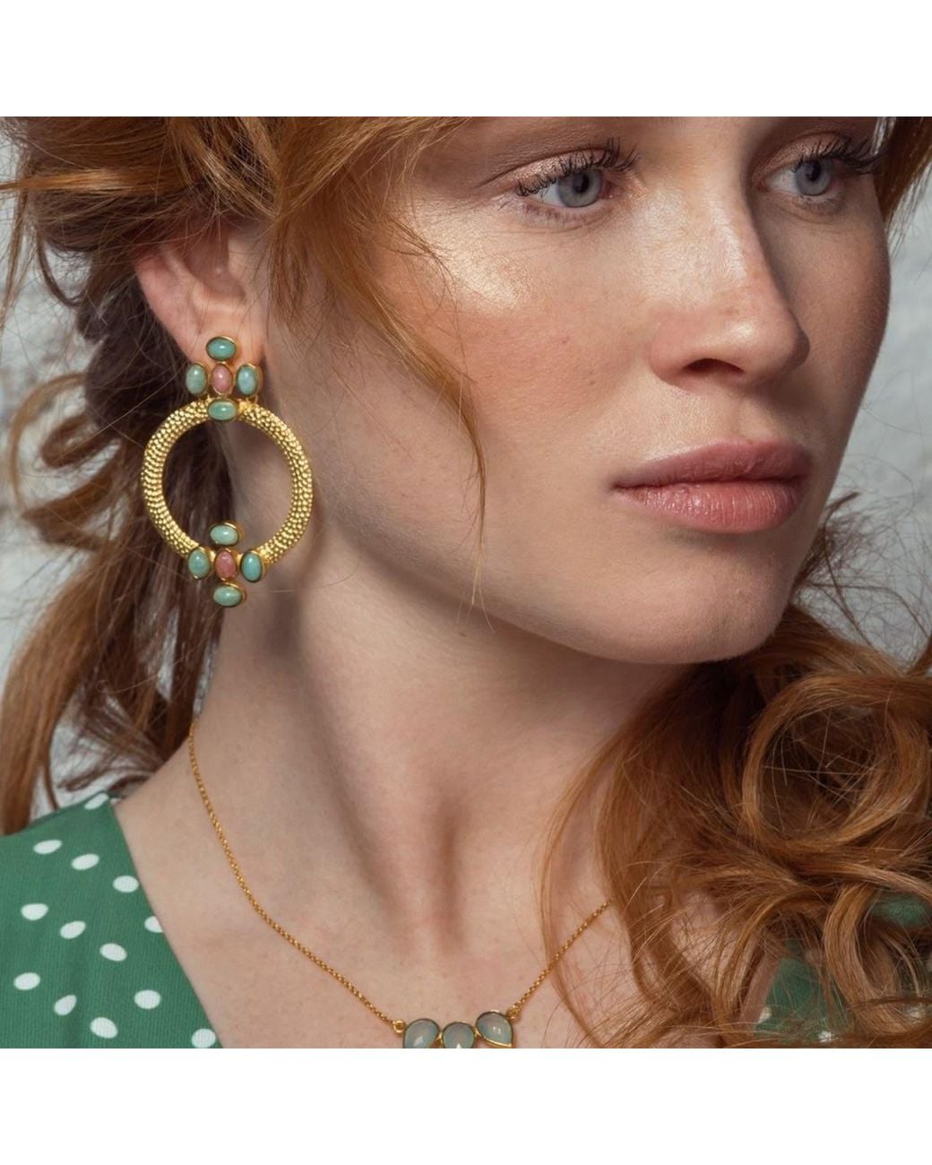 Lavani Jewels Multicolor Rose Madison Hoops