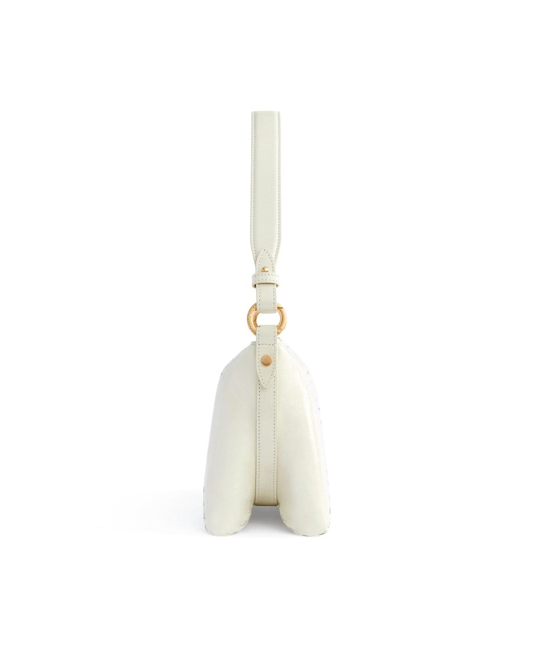 Orange Cube White Mosaic Baguette Shoulder Bag