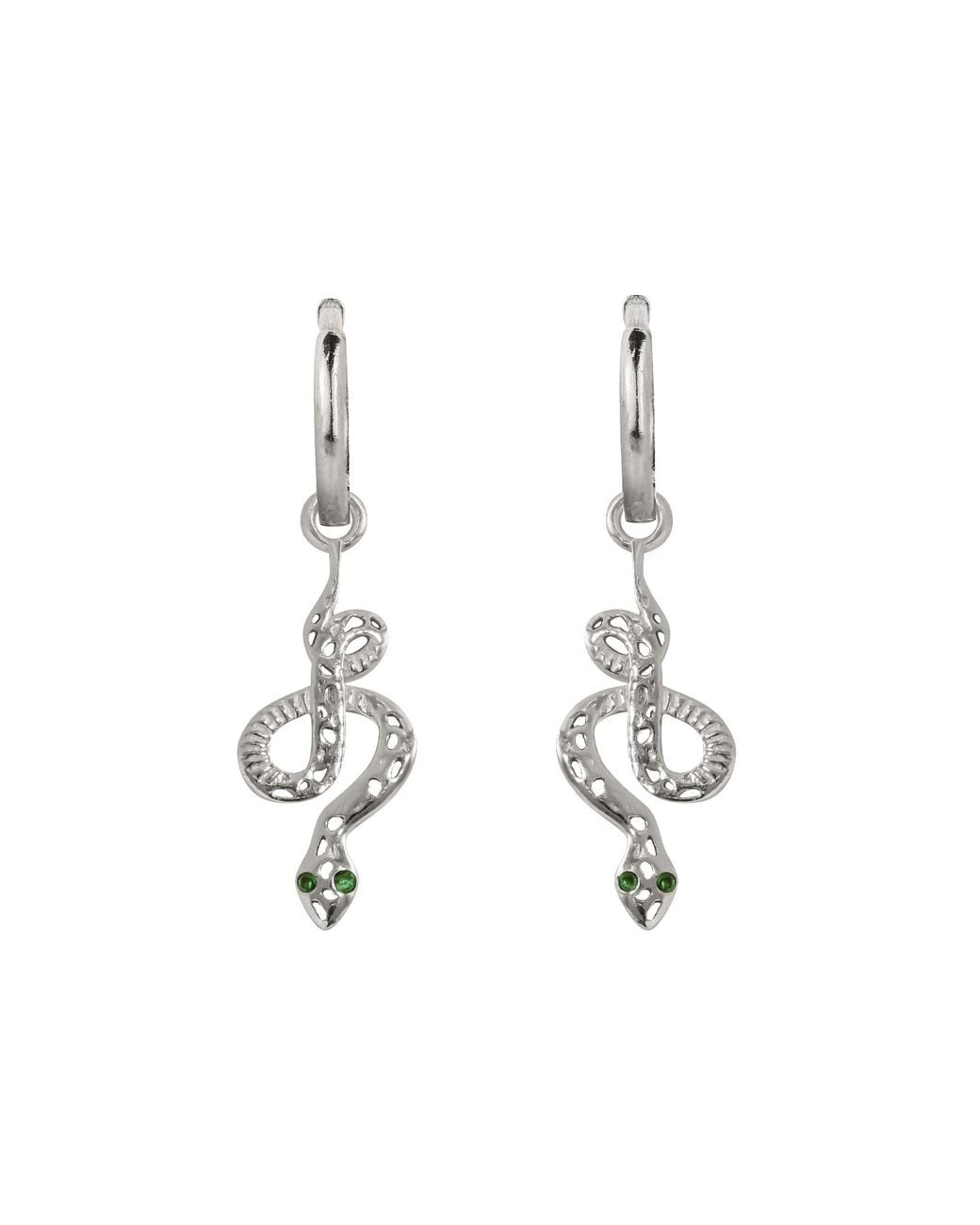 Charlotte's Web Jewellery Metallic Serpentina Sterling Huggie Hoops