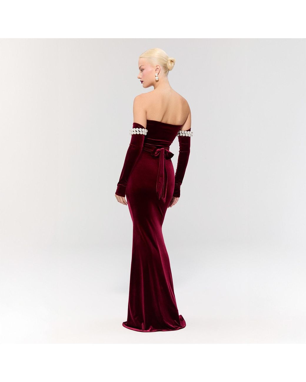 Nur Karaata Red Eternal Pearl Dress