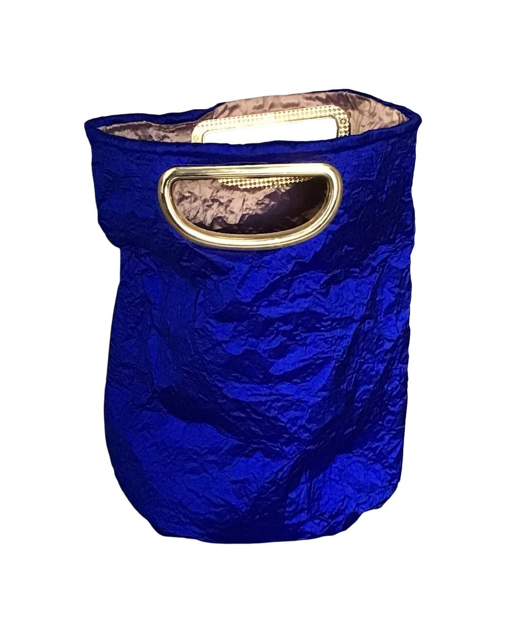 Romer Millinery Blue Morphy Moldable Clutch Bag Cobalt Silk