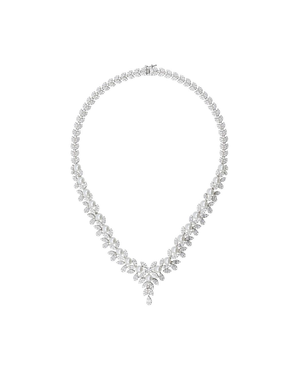 Latelita London Metallic Neutrals Empress Pearl Petal Statement Necklace