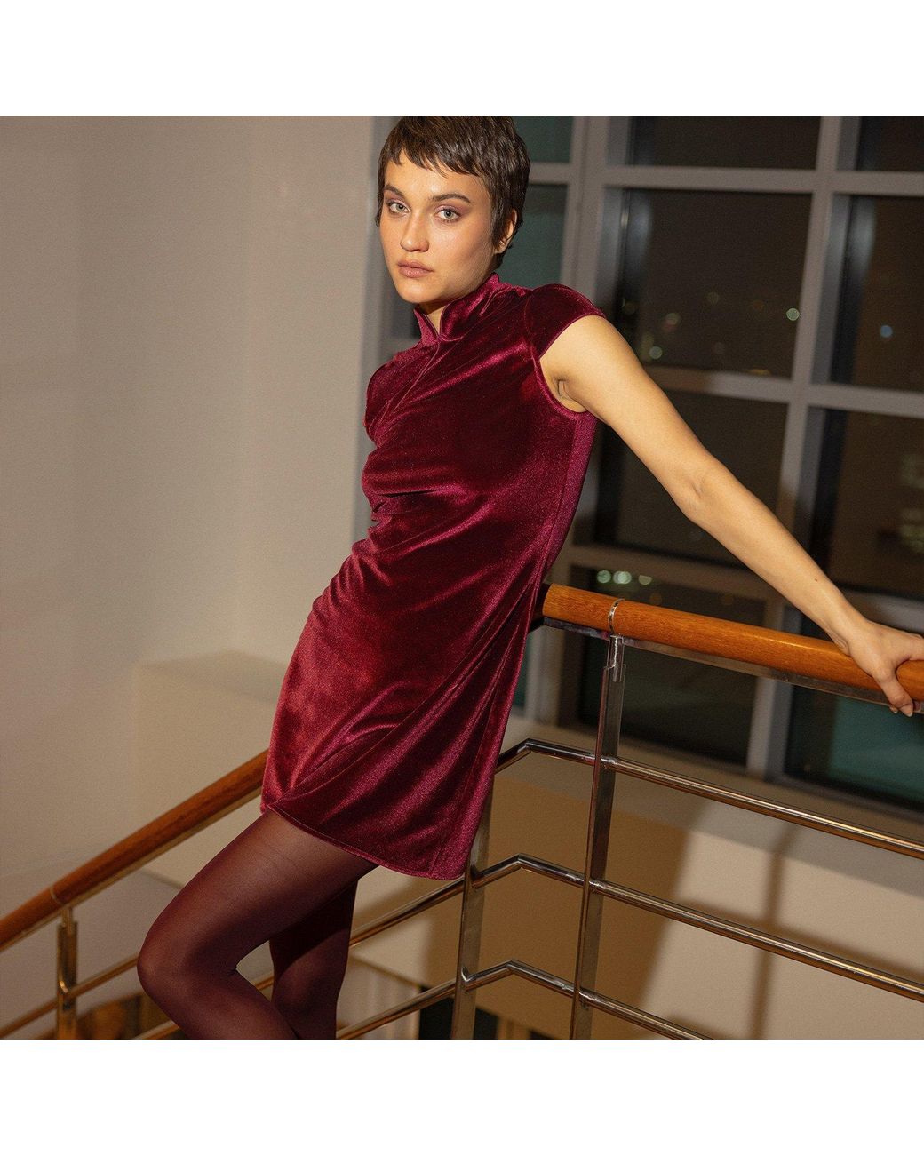 Audrey Vallens Red Miss Av Nathalie Dress