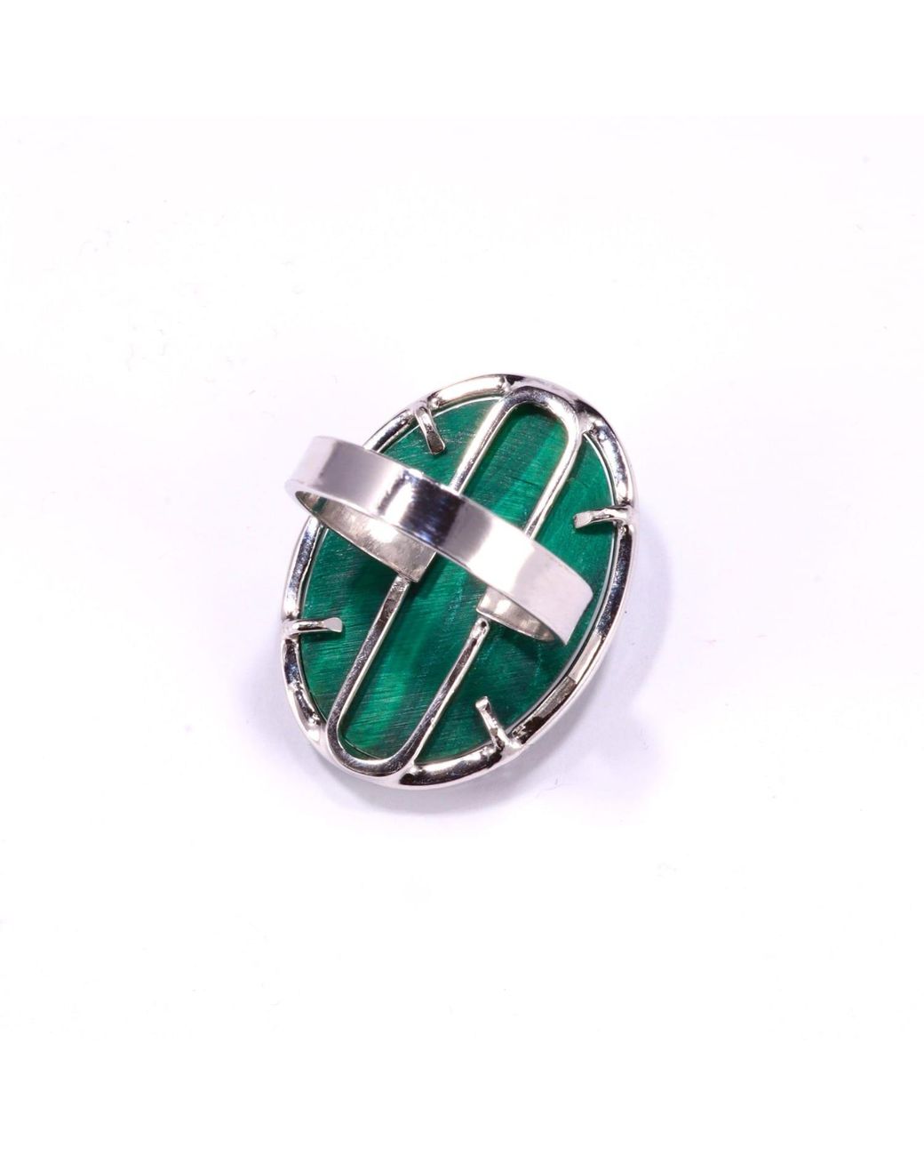 Mineralgems•Studio Green Malachite Ring Fail