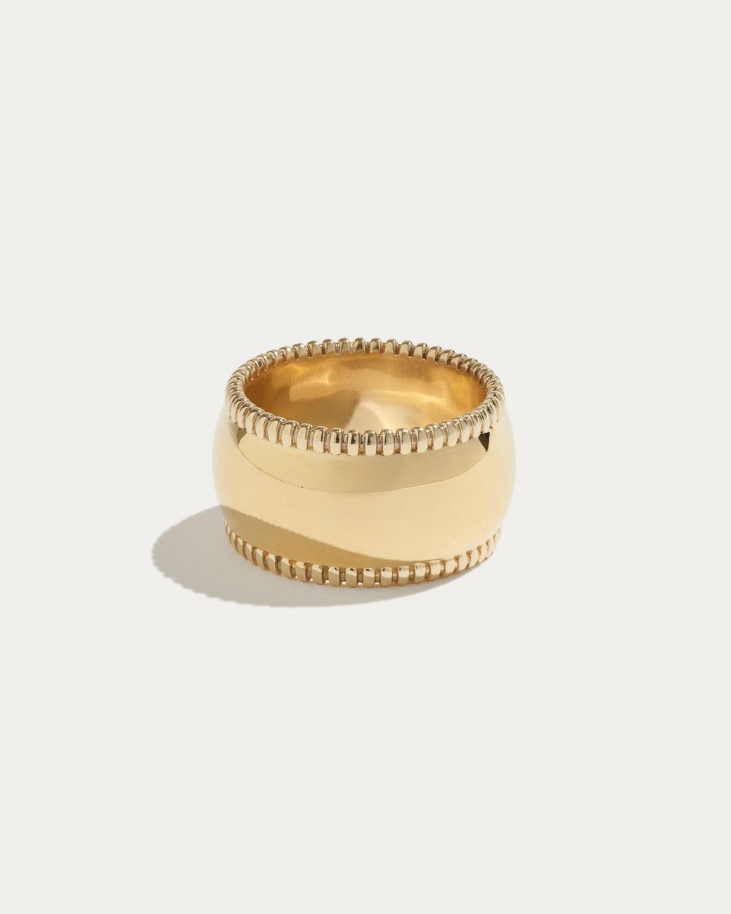 Stone Fruit White Large Disc Ring