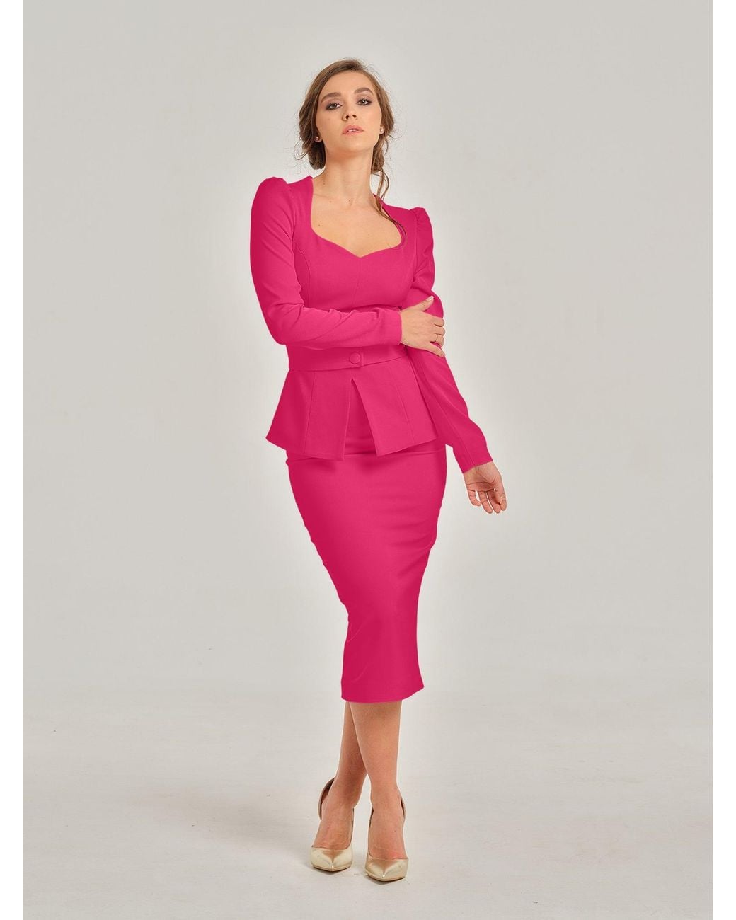 Tia Dorraine Pink Hot Two-Piece Set