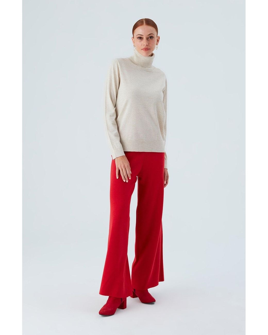 Peraluna Natural Neutrals Valeria Fine Turtleneck Pullover